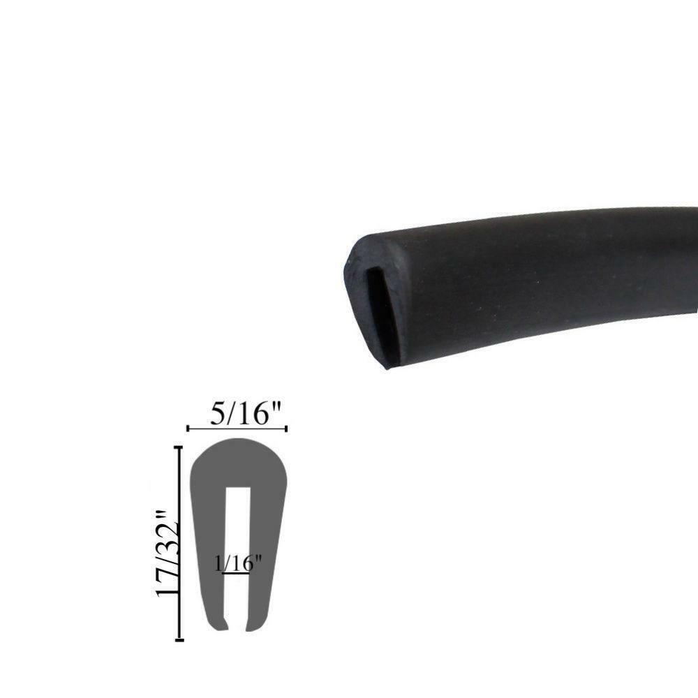 1/16 inch rubber edge trim U-channel edge guard for doors and windows